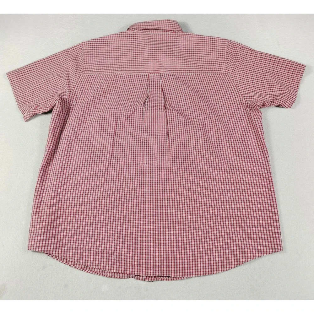 Chaps Shirt Mens XL Lot Of 4 Plaid Short Sleeve Button Up Easy Care Casual